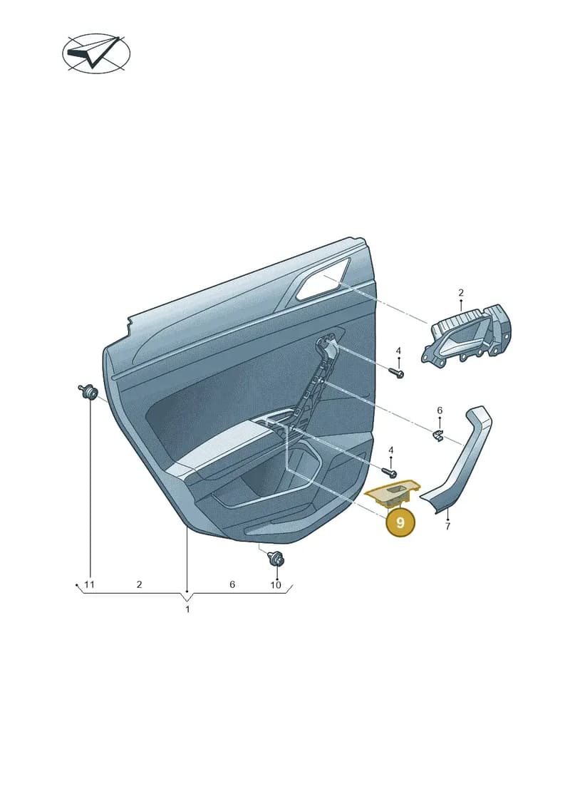 2G4867255DTS4 — Volkswagen Polo (2017-2025) diagram 837867200, position 9