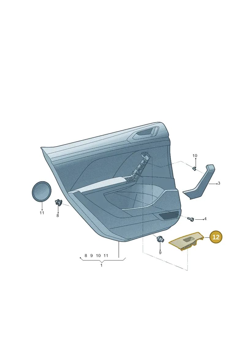 2G4867256E55K — Volkswagen T-Cross (2019-2024) diagram 579867025, position 12