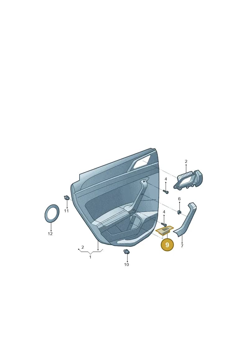 2G4867256E55K — Volkswagen T-Cross (2019-2024) diagram 579867200, position 9