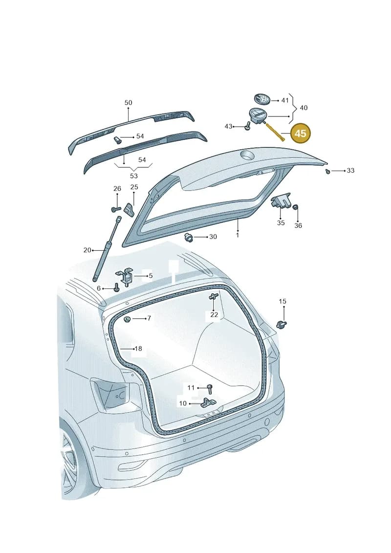 2G6827861A — Volkswagen Polo (2019-) diagram 574827000, position 45