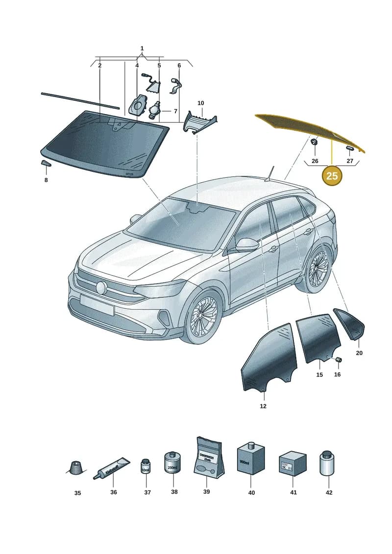 2G7845051ENVB — Volkswagen Taigo (2021-2025) diagram 2f0845000, position 25