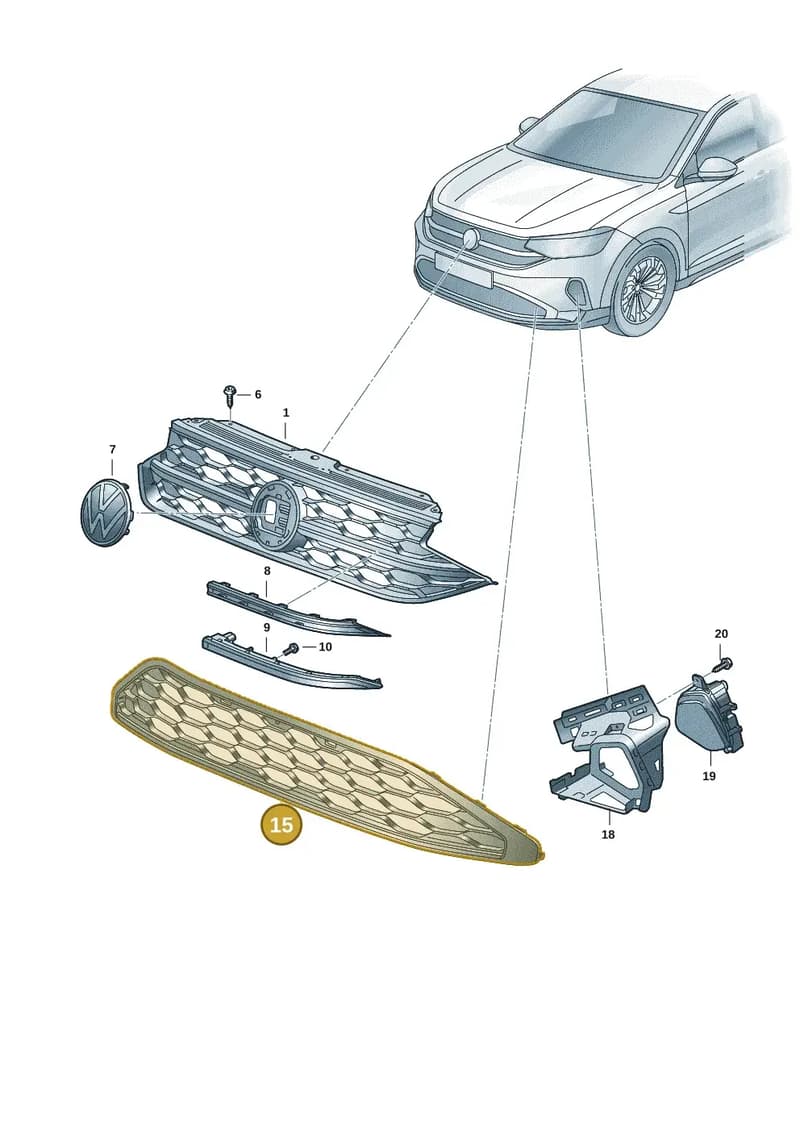 2G7853671BRYP — Volkswagen Taigo (2021-2025) diagram 2f0853000, position 15