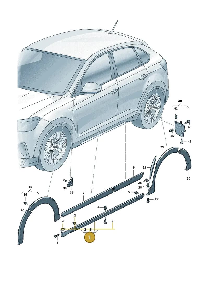 2G78538559B9 — Volkswagen Taigo (2021-2025) diagram 2f0853150, position 1