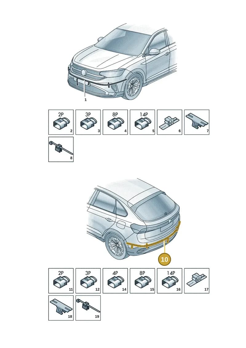 2G7971104B — Volkswagen Taigo (2021-2025) diagram 2f0971090, position 10