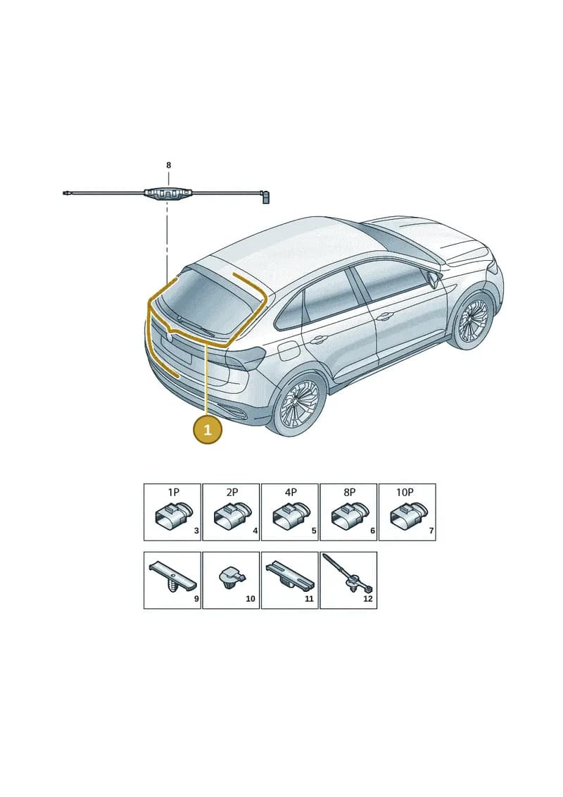 2G7971147 — Volkswagen Taigo (2021-2025) diagram 2f0972050, position 1
