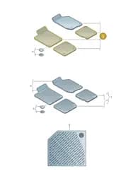 2G8061270WGK Volkswagen 1 Set Footmats, Textile (Black WGK)