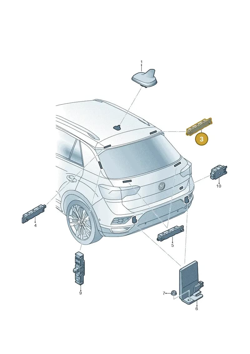 2GA035577J — Volkswagen T-Roc (2017-2025) diagram 813035200, position 3