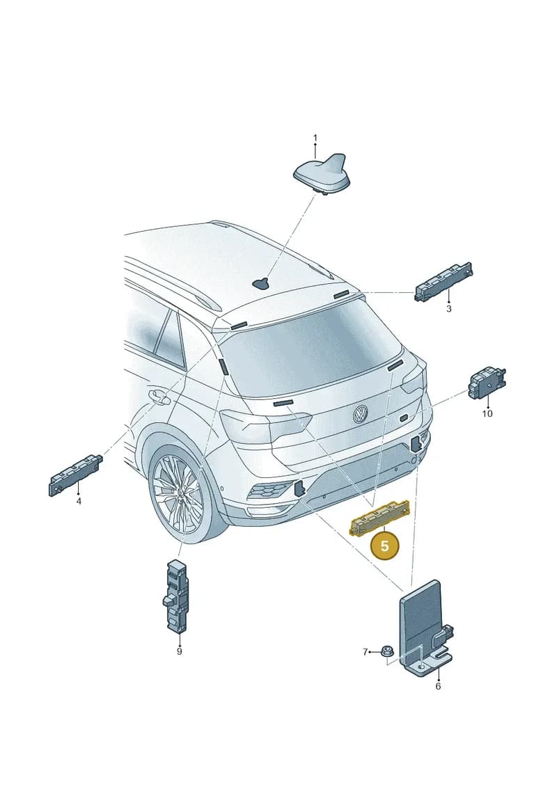2GA035577K — Volkswagen T-Roc (2017-2025) diagram 813035200, position 5