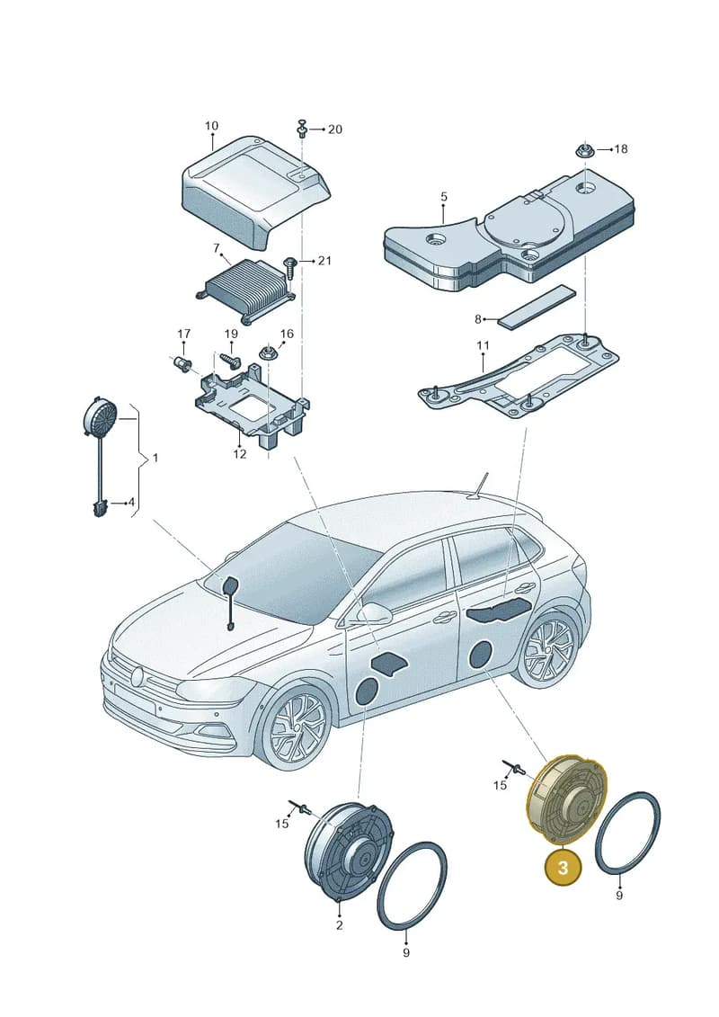 2GA035710 — Volkswagen Polo (2017-2025) diagram 837035350, position 3