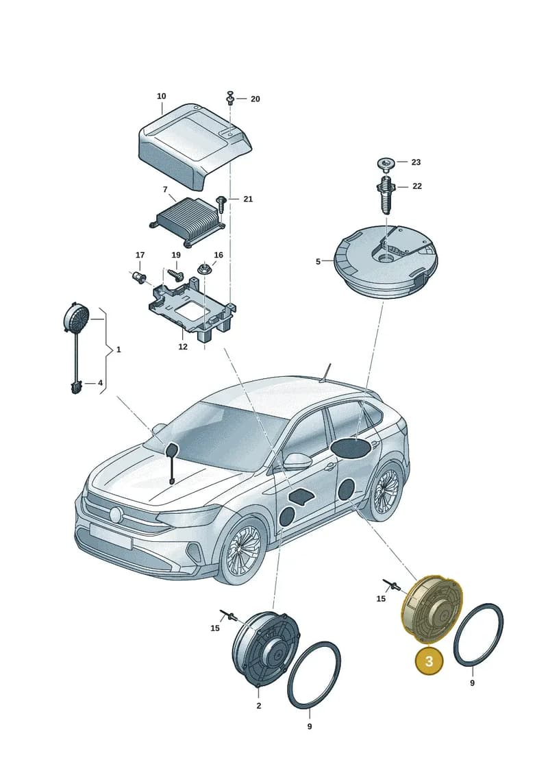 2GA035710 — Volkswagen Taigo (2021-2025) diagram 2f0035350, position 3