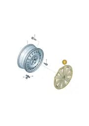2GA601147YTI Volkswagen Wheel Trim Rings (Silver/Chrome/Black YTI)