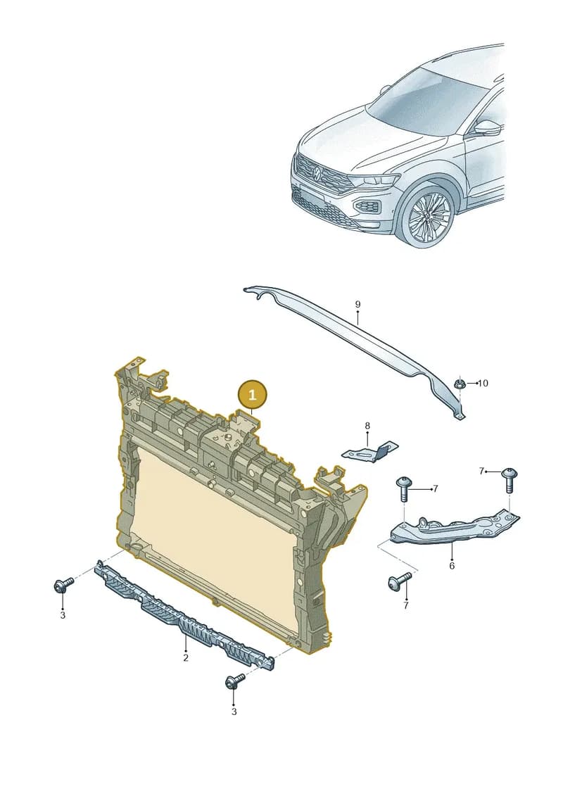 2GA805588S — Volkswagen T-Roc Cabriolet (2019-2025) diagram 813805000, position 1