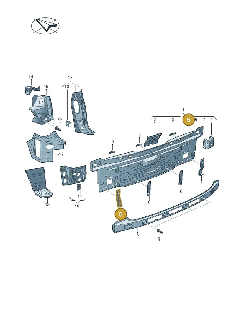 2GA807125A — Volkswagen T-Roc (2017-2025) diagram 813813000, position 5