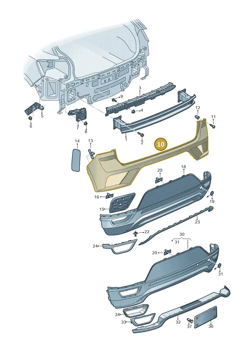 2GA807421DGRU — Volkswagen T-Roc Cabriolet (2019-2025) diagram 813807500, position 10