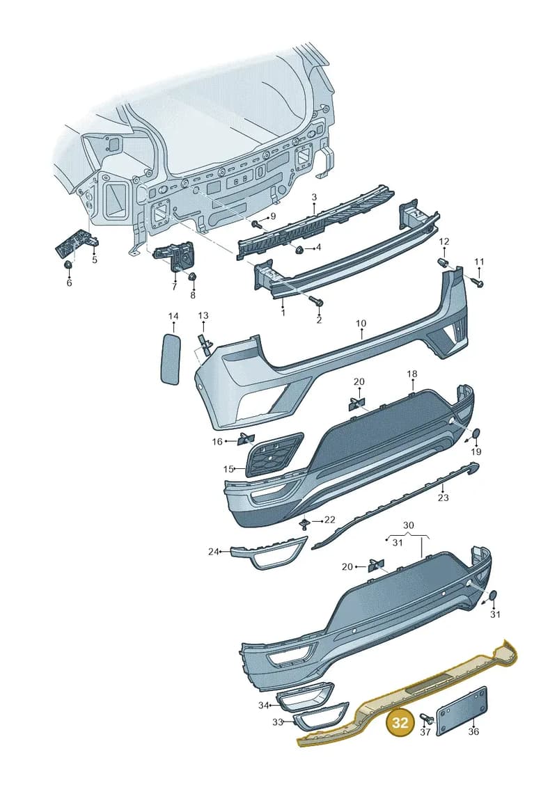 2GA807482041 — Volkswagen T-Roc (2017-2025) diagram 813807500, position 32