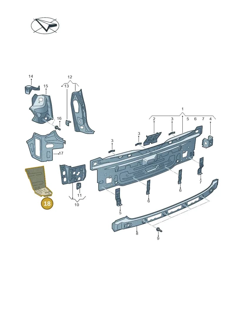 2GA813394 — Volkswagen T-Roc (2017-2025) diagram 813813000, position 18