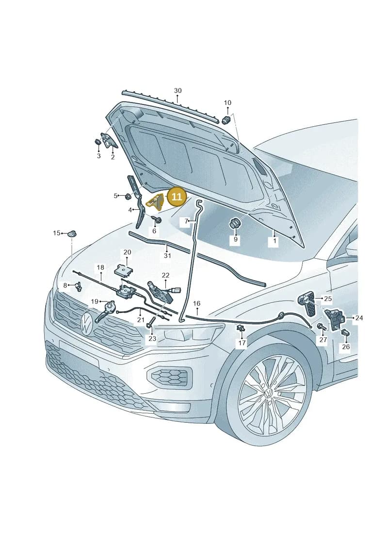 2GA8233159B9 — Volkswagen T-Roc Cabriolet (2019-2025) diagram 813823000, position 11