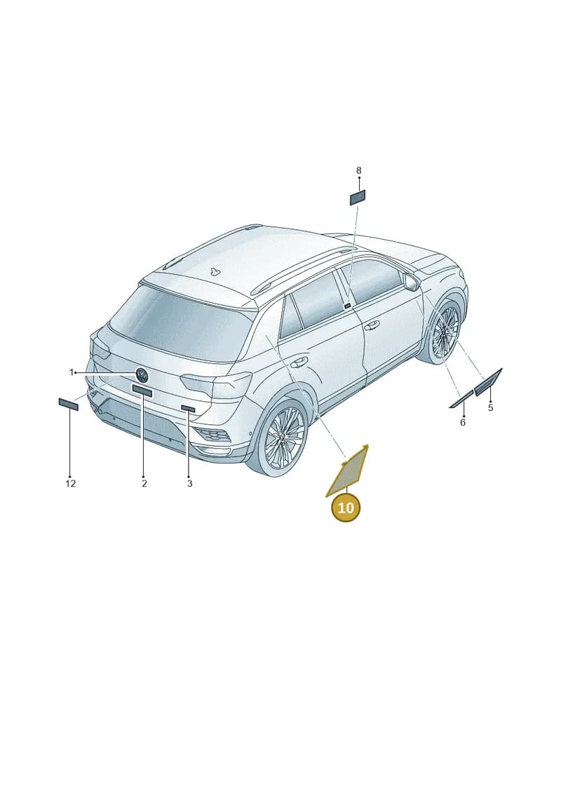 2GA853414E9CZ — Volkswagen T-Roc (2017-2025) diagram 813853800, position 10