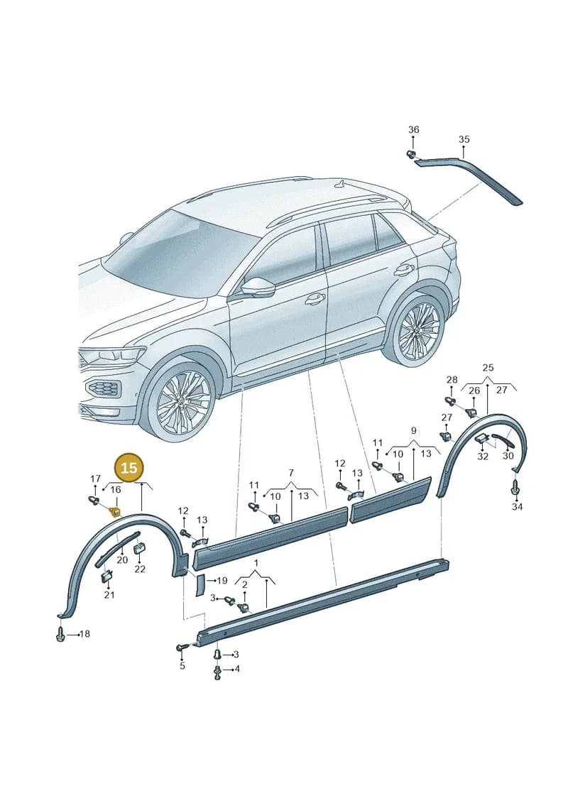 2GA853717C9B9 — Volkswagen T-Roc (2017-2025) diagram 813853040, position 15