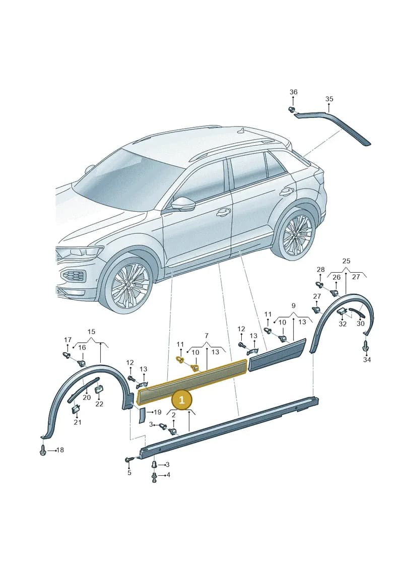 2GA853856C9B9 — Volkswagen T-Roc (2017-2025) diagram 813853040, position 1