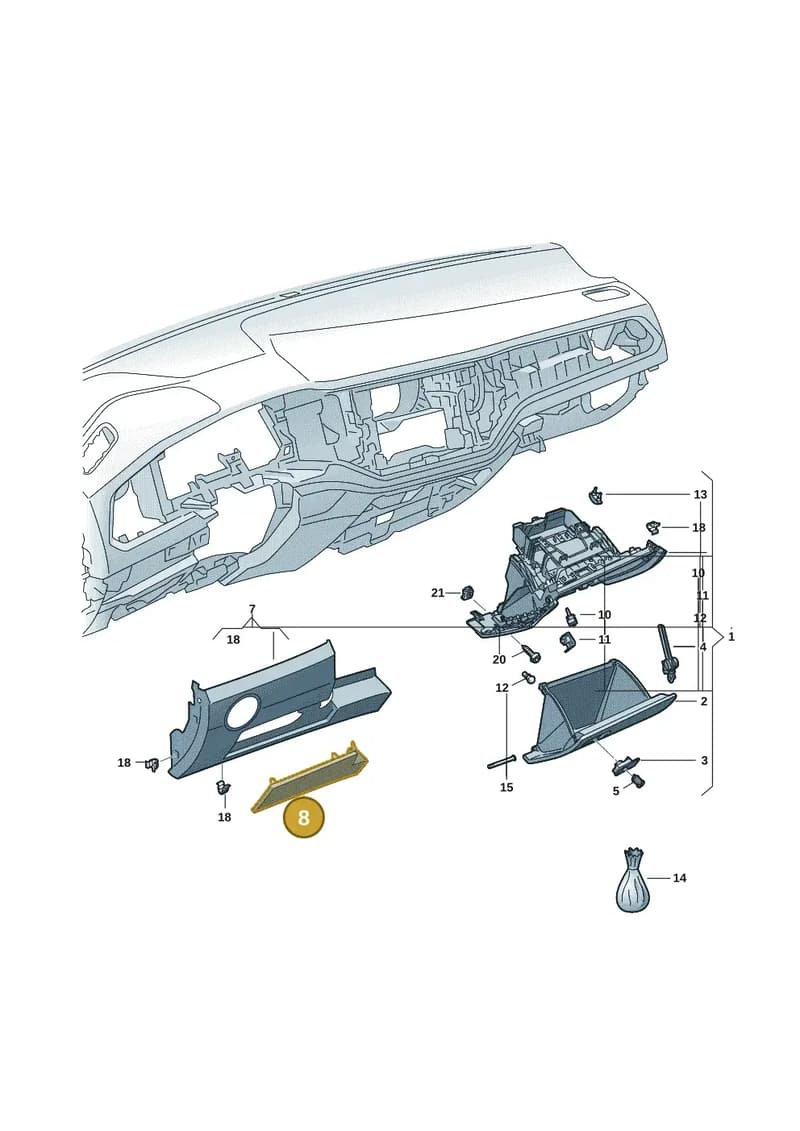 2GA85750682V — Volkswagen T-Roc Cabriolet (2019-2025) diagram 2gk857020, position 8
