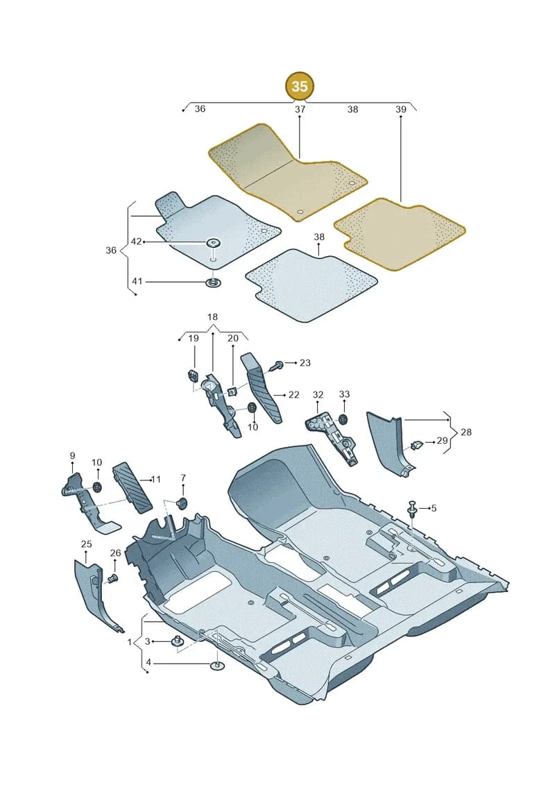 2GA863011CIFG — Volkswagen T-Roc (2017-2025) diagram 813863000, position 35