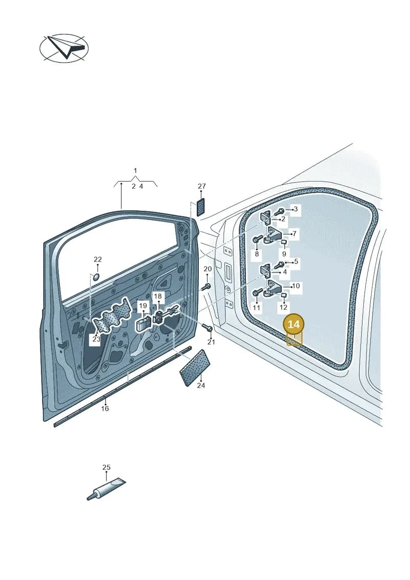 2GA867911C9B9 — Volkswagen T-Roc (2017-2025) diagram 837831000, position 14