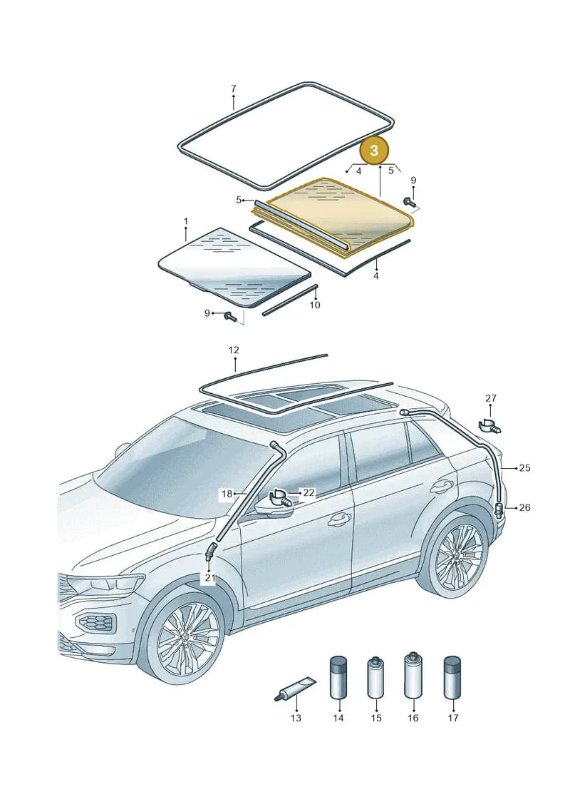 2GA877056C9B9 — Volkswagen T-Roc (2017-2025) diagram 813877000, position 3