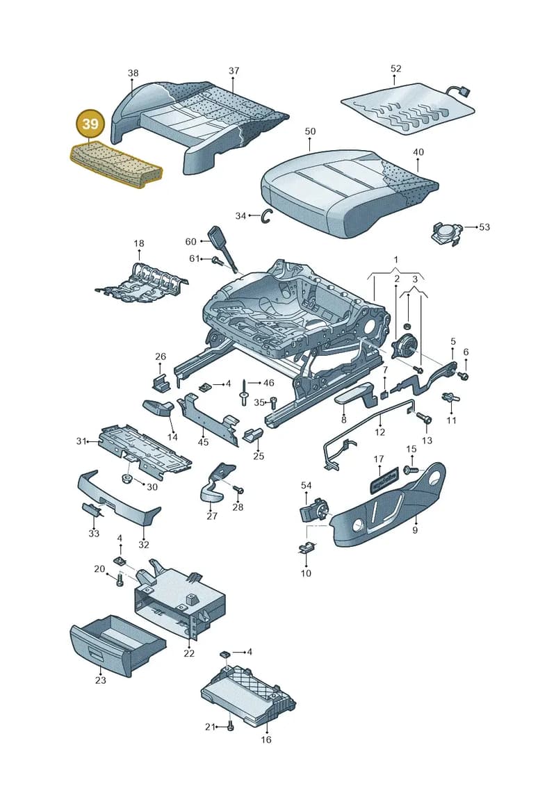 2GA881439A — Volkswagen T-Roc (2017-2025) diagram 813881000, position 39