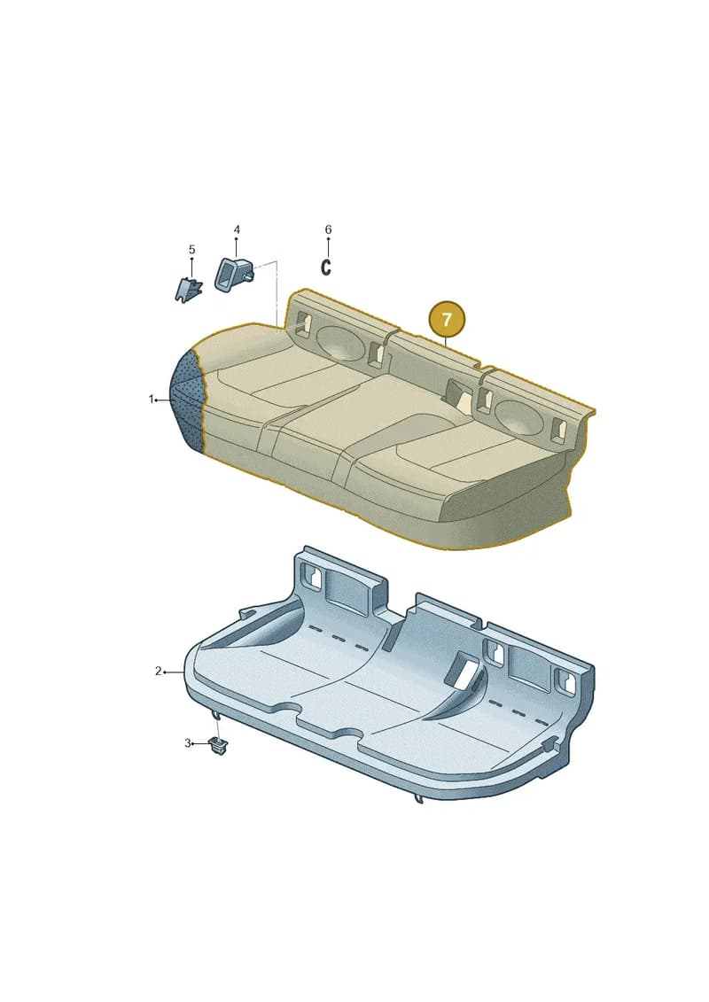 2GA885405ASKIO — Volkswagen T-Roc (2017-2025) diagram 803885000, position 7