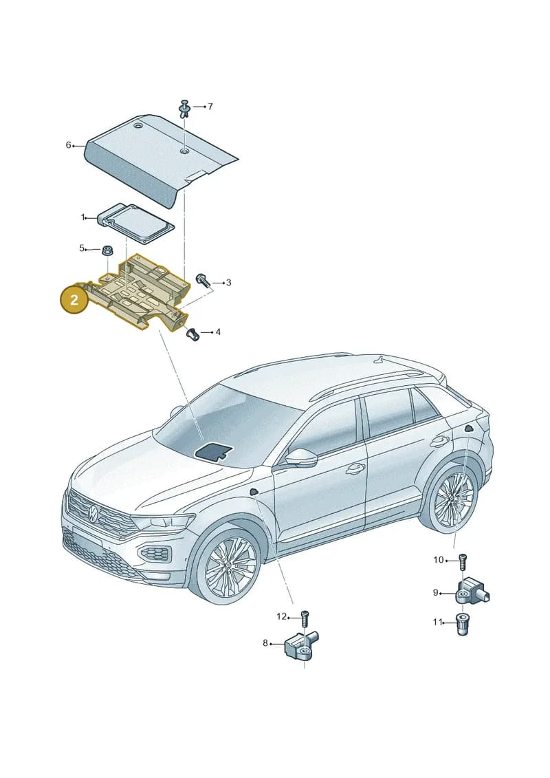 2GA907392 — Volkswagen T-Roc (2017-2025) diagram 813907350, position 2