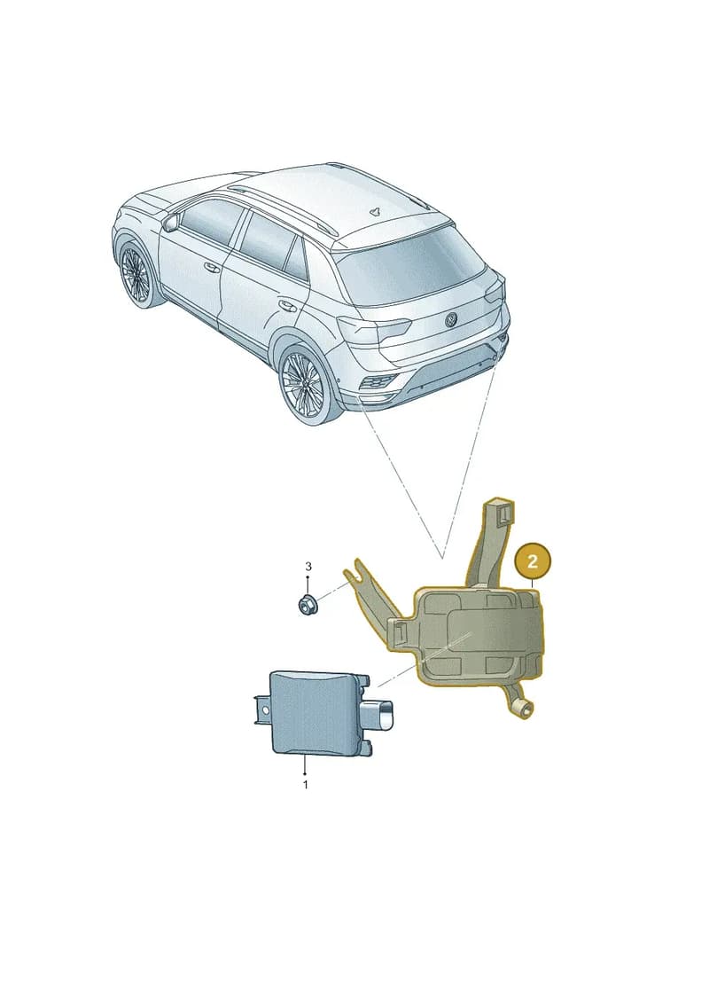 2GA907455 — Volkswagen T-Roc (2017-2025) diagram 813907150, position 2