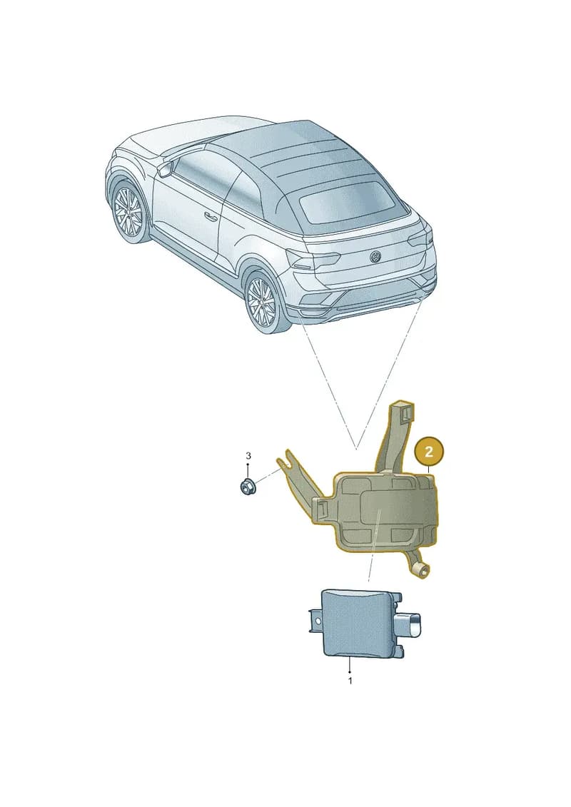 2GA907456 — Volkswagen T-Roc Cabriolet (2019-2025) diagram 2gk907015, position 2