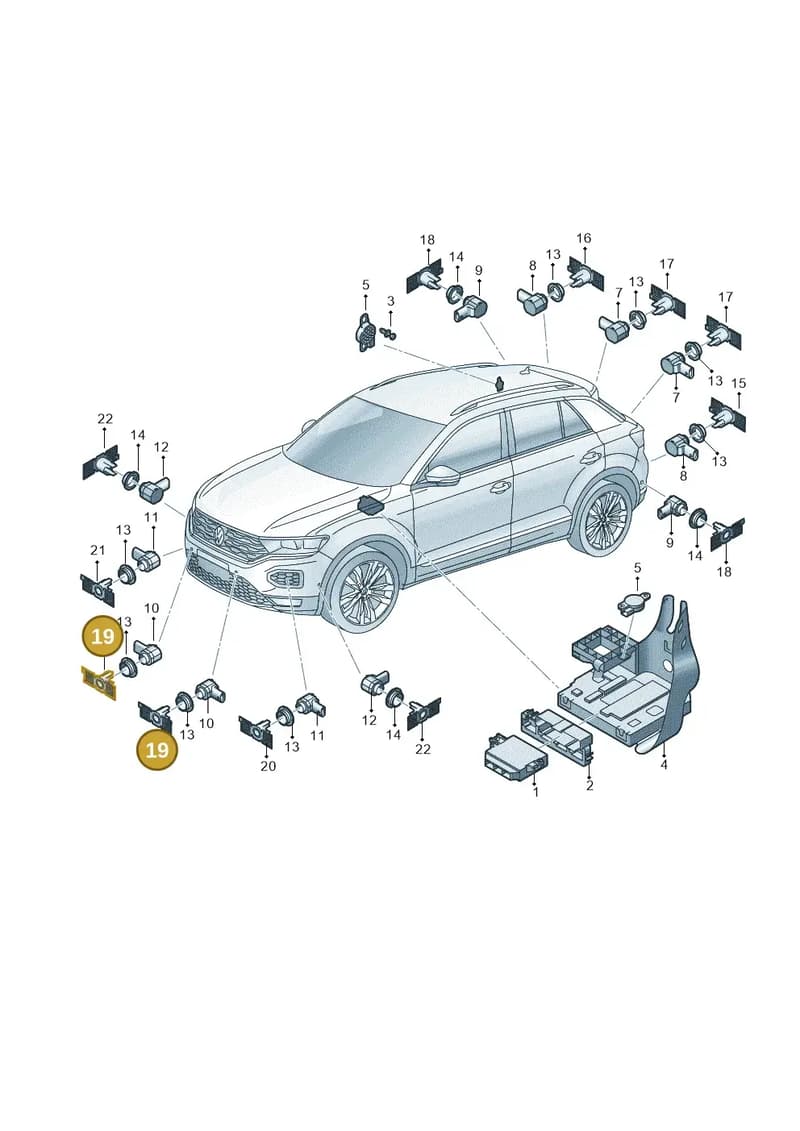 2GA919494D — Volkswagen T-Roc (2017-2025) diagram 813919000, position 19