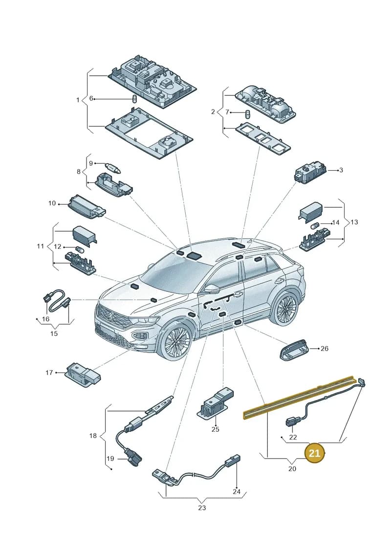 2GA927103B — Volkswagen T-Roc (2017-2025) diagram 813947000, position 21