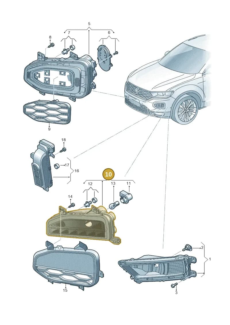 2GA941055J — Volkswagen T-Roc (2017-2025) diagram 813941400, position 10