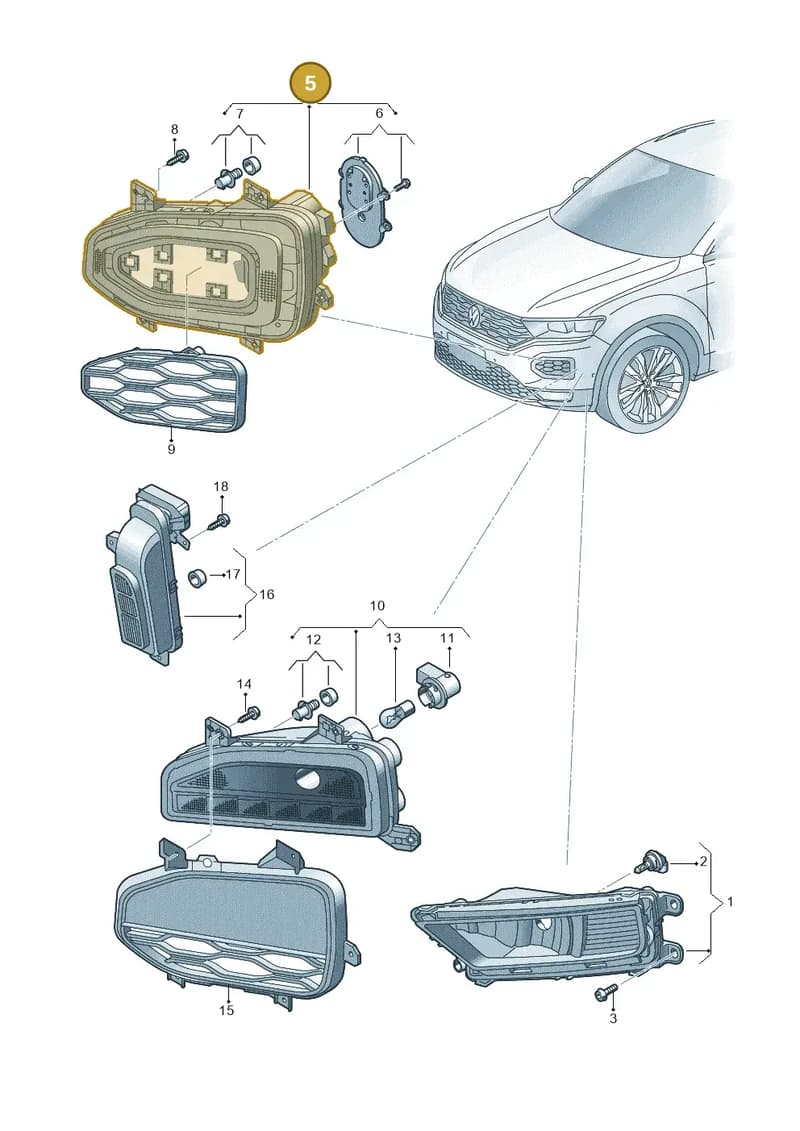 2GA941055K — Volkswagen T-Roc (2017-2025) diagram 813941400, position 5