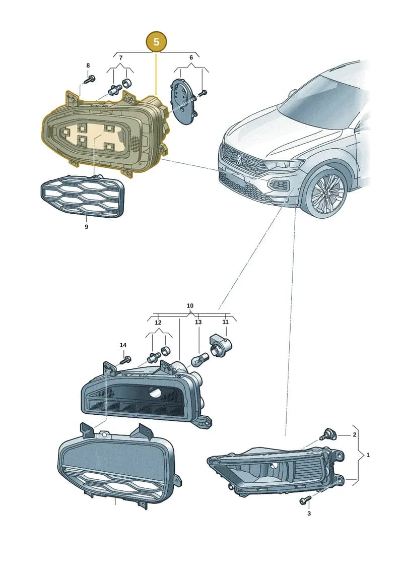 2GA941055K — Volkswagen T-Roc Cabriolet (2019-2025) diagram 2gk941040, position 5