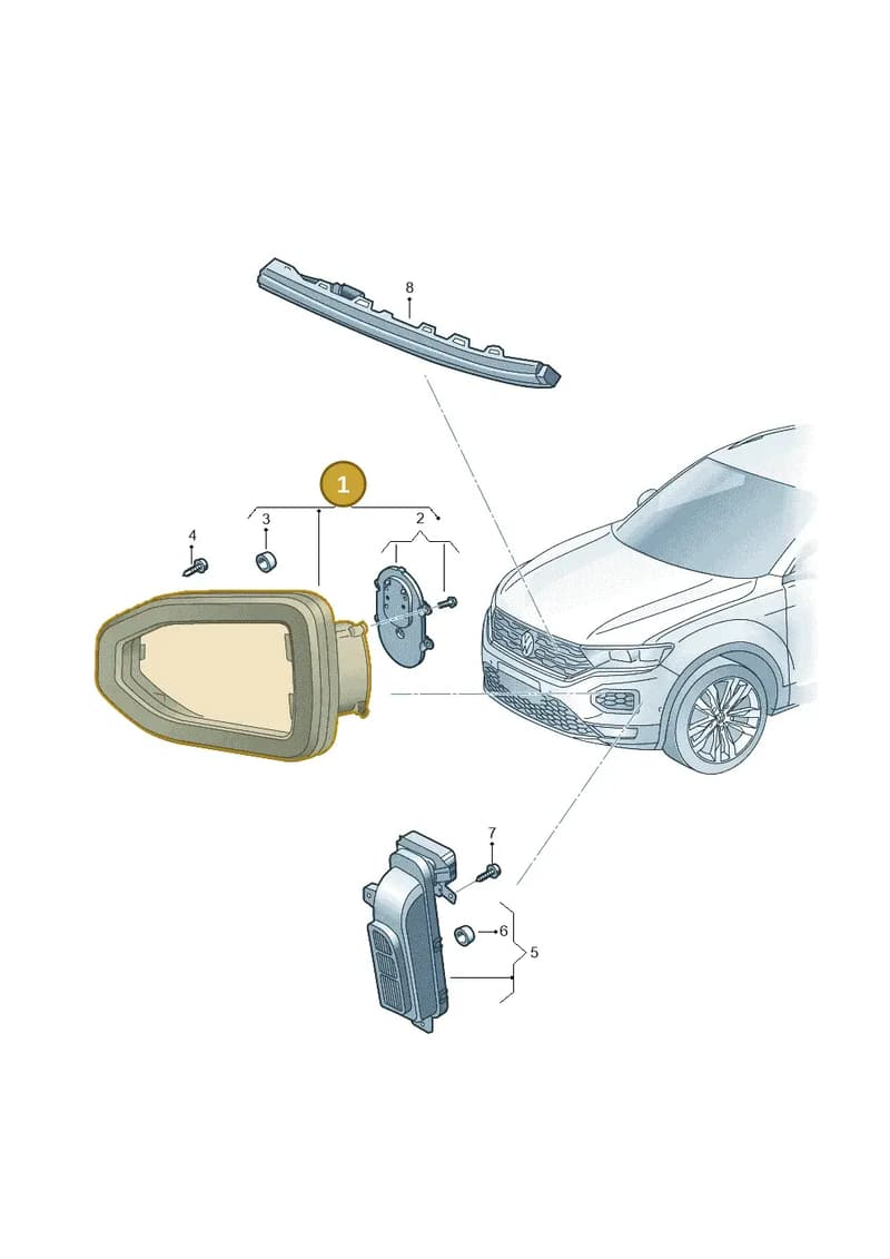 2GA941056H — Volkswagen T-Roc Cabriolet (2019-2025) diagram 813941041, position 1