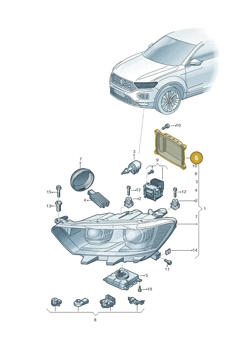 2GA941608 — Volkswagen T-Roc Cabriolet (2019-2025) diagram 813941200, position 6