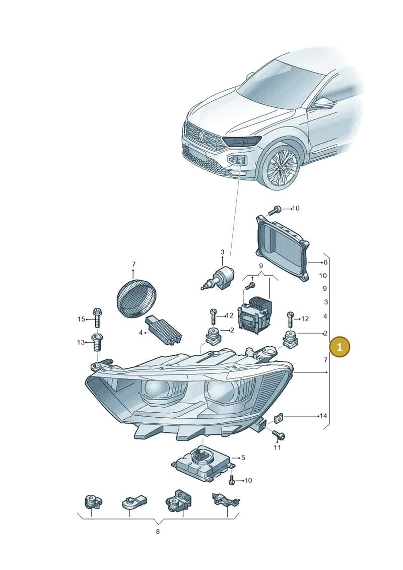 2GA941773 — Volkswagen T-Roc Cabriolet (2019-2025) diagram 813941200, position 1