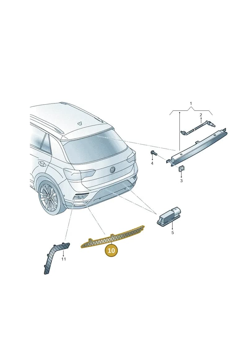 2GA945105A — Volkswagen T-Roc (2017-2025) diagram 813945100, position 10