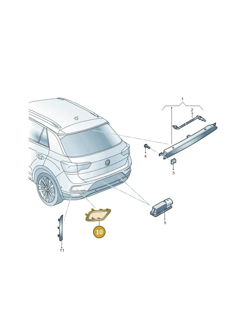 2GA945105C — Volkswagen T-Roc (2017-2025) diagram 813945011, position 10