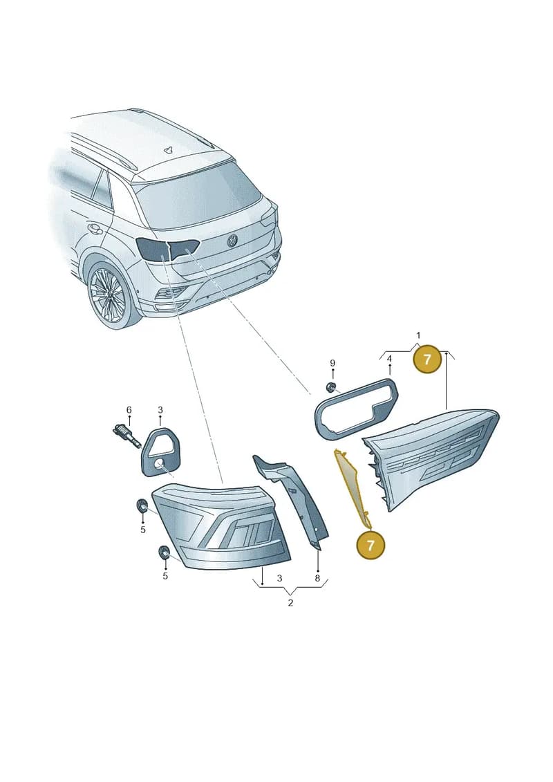 2GA945309 — Volkswagen T-Roc (2017-2025) diagram 813945000, position 7
