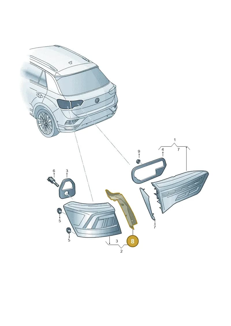 2GA945428A — Volkswagen T-Roc (2017-2025) diagram 813945000, position 8