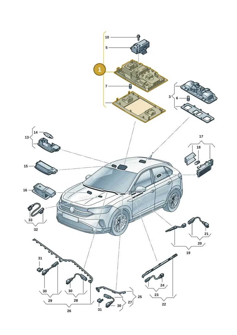 2GA947105ADEKW — Volkswagen Taigo (2021-2025) diagram 2f0947000, position 1