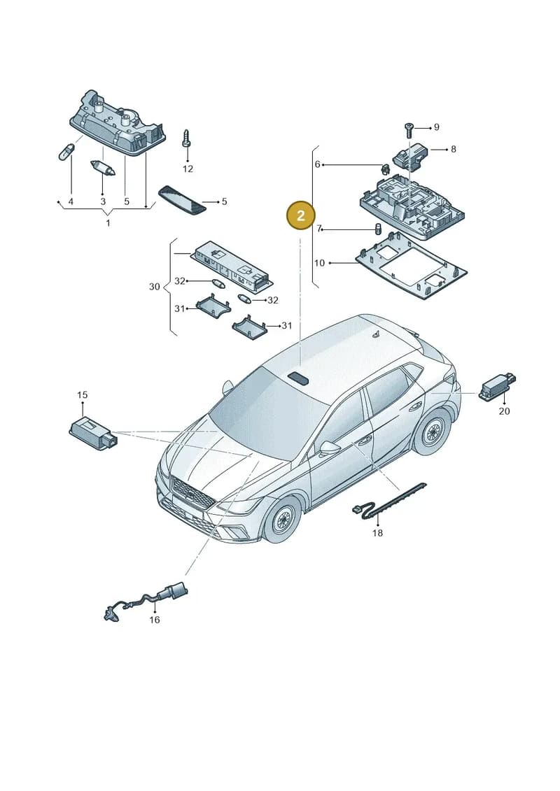 2GA947105AFWHI — SEAT Ibiza (2017-) diagram 835947000, position 2