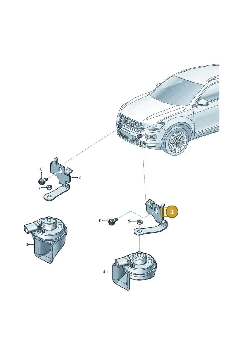 2GA951182A — Volkswagen T-Roc (2017-2025) diagram 813951000, position 1