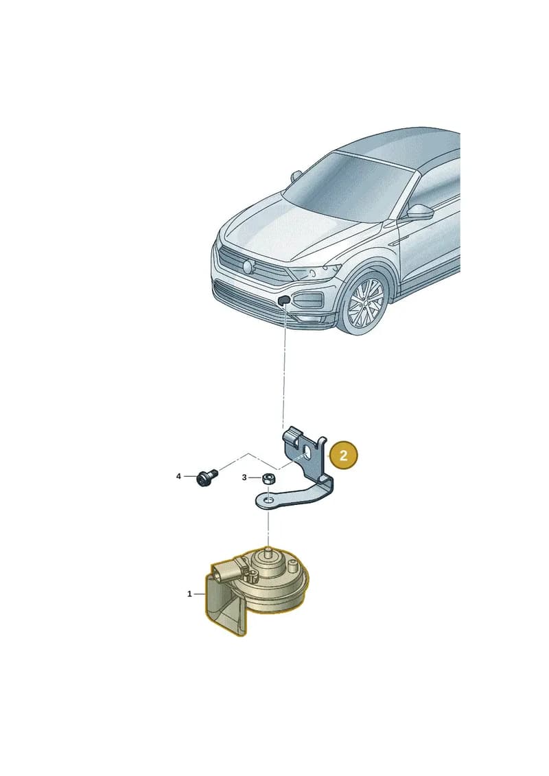2GA951182A — Volkswagen T-Roc Cabriolet (2019-2025) diagram 2gk951000, position 2