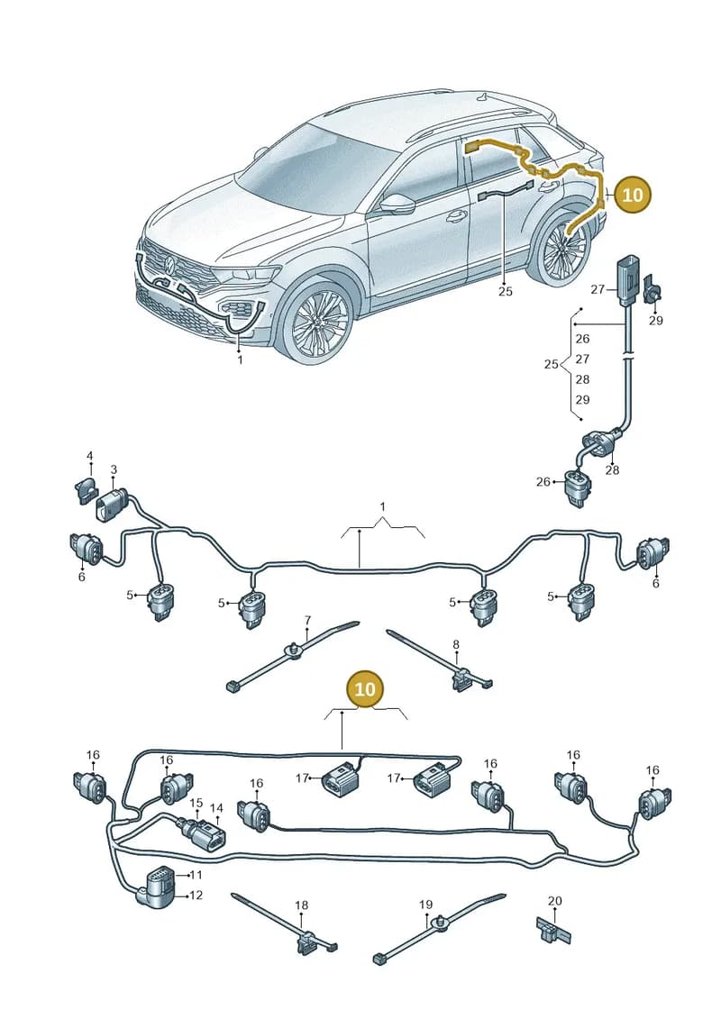 2GA971104D — Volkswagen T-Roc (2017-2025) diagram 813971900, position 10